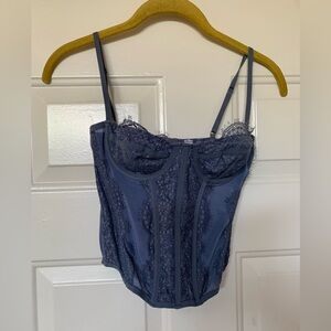 Urban Outfitters Out from Under Modern Love Corset  Navy Lace 🌴
